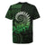 New Zealand Maori Koru Fern Rugby Jersey Spiral Polynesian Style Green