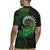 New Zealand Maori Koru Fern Rugby Jersey Spiral Polynesian Style Green