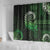 New Zealand Maori Koru Fern Shower Curtain Spiral Polynesian Style Green