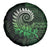 New Zealand Maori Koru Fern Spare Tire Cover Spiral Polynesian Style Green