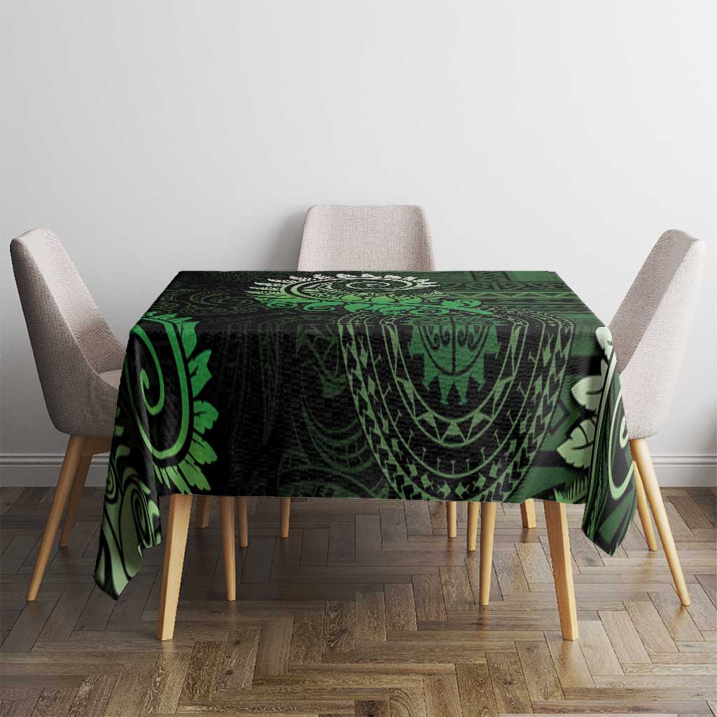 New Zealand Maori Koru Fern Tablecloth Spiral Polynesian Style Green LT05 - Polynesian Pride