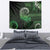 New Zealand Maori Koru Fern Tapestry Spiral Polynesian Style Green