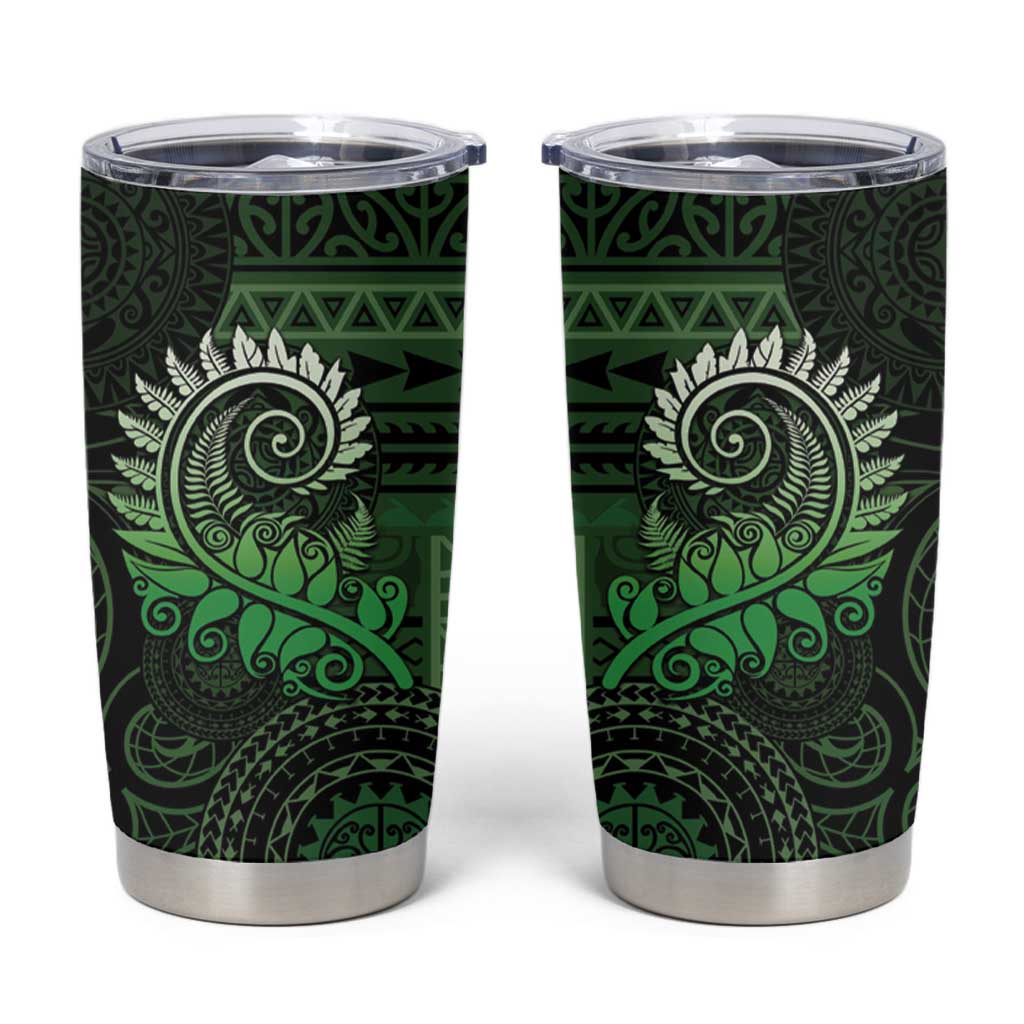 New Zealand Maori Koru Fern Tumbler Cup Spiral Polynesian Style Green LT05 Green - Polynesian Pride