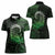 New Zealand Maori Koru Fern Women Polo Shirt Spiral Polynesian Style Green