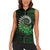 New Zealand Maori Koru Fern Women Sleeveless Polo Shirt Spiral Polynesian Style Green