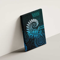 New Zealand Maori Koru Fern Canvas Wall Art Spiral Polynesian Style Aqua Gradient LT05 - Polynesian Pride