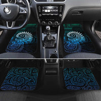 New Zealand Maori Koru Fern Car Mats Spiral Polynesian Style Aqua Gradient LT05 Set 4pcs Aqua - Polynesian Pride