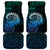 New Zealand Maori Koru Fern Car Mats Spiral Polynesian Style Aqua Gradient