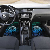 New Zealand Maori Koru Fern Car Mats Spiral Polynesian Style Aqua Gradient LT05 Set 2pcs - Front Aqua - Polynesian Pride