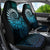 New Zealand Maori Koru Fern Car Seat Cover Spiral Polynesian Style Aqua Gradient