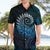 New Zealand Maori Koru Fern Hawaiian Shirt Spiral Polynesian Style Aqua Gradient