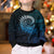 New Zealand Maori Koru Fern Kid Ugly Christmas Sweater Spiral Polynesian Style Aqua Gradient