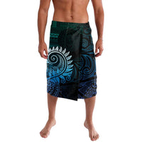 New Zealand Maori Koru Fern Lavalava Spiral Polynesian Style Aqua Gradient LT05 Aqua - Polynesian Pride
