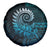 New Zealand Maori Koru Fern Spare Tire Cover Spiral Polynesian Style Aqua Gradient