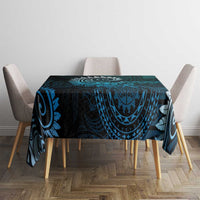New Zealand Maori Koru Fern Tablecloth Spiral Polynesian Style Aqua Gradient LT05 - Polynesian Pride