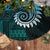 New Zealand Maori Koru Fern Tree Skirt Spiral Polynesian Style Aqua Gradient