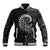 New Zealand Maori Koru Fern Baseball Jacket Spiral Polynesian Style Gray