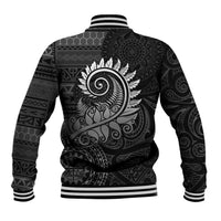 New Zealand Maori Koru Fern Baseball Jacket Spiral Polynesian Style Gray LT05 - Polynesian Pride