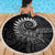 New Zealand Maori Koru Fern Beach Blanket Spiral Polynesian Style Gray