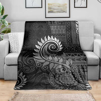 New Zealand Maori Koru Fern Blanket Spiral Polynesian Style Gray LT05 - Polynesian Pride