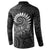 New Zealand Maori Koru Fern Button Sweatshirt Spiral Polynesian Style Gray