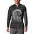 New Zealand Maori Koru Fern Button Sweatshirt Spiral Polynesian Style Gray