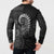 New Zealand Maori Koru Fern Button Sweatshirt Spiral Polynesian Style Gray