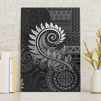 New Zealand Maori Koru Fern Canvas Wall Art Spiral Polynesian Style Gray LT05 Without Frame Gray - Polynesian Pride