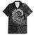 New Zealand Maori Koru Fern Family Matching Off Shoulder Maxi Dress and Hawaiian Shirt Spiral Polynesian Style Gray