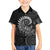 New Zealand Maori Koru Fern Family Matching Short Sleeve Bodycon Dress and Hawaiian Shirt Spiral Polynesian Style Gray