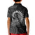 New Zealand Maori Koru Fern Kid Polo Shirt Spiral Polynesian Style Gray