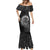 New Zealand Maori Koru Fern Mermaid Dress Spiral Polynesian Style Gray