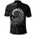 New Zealand Maori Koru Fern Polo Shirt Spiral Polynesian Style Gray