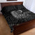 New Zealand Maori Koru Fern Quilt Bed Set Spiral Polynesian Style Gray