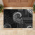 New Zealand Maori Koru Fern Rubber Doormat Spiral Polynesian Style Gray