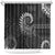 New Zealand Maori Koru Fern Shower Curtain Spiral Polynesian Style Gray