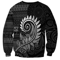 New Zealand Maori Koru Fern Sweatshirt Spiral Polynesian Style Gray LT05 - Polynesian Pride