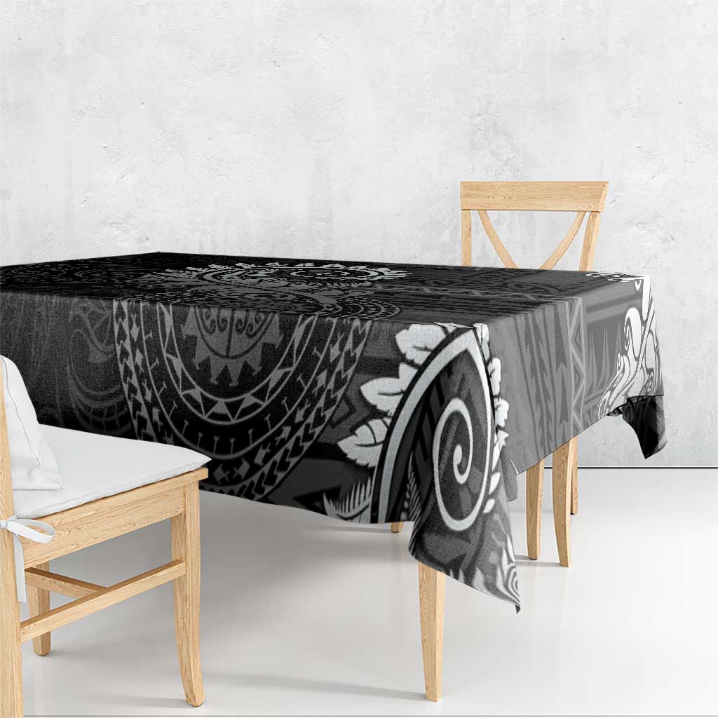 New Zealand Maori Koru Fern Tablecloth Spiral Polynesian Style Gray LT05 - Polynesian Pride