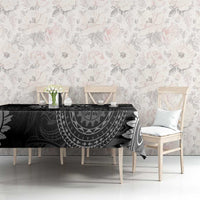 New Zealand Maori Koru Fern Tablecloth Spiral Polynesian Style Gray LT05 - Polynesian Pride