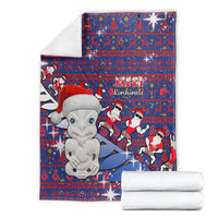 New Zealand Christmas Blanket Haka Fern Santa Tiki Meri Kirihimete LT05 - Polynesian Pride