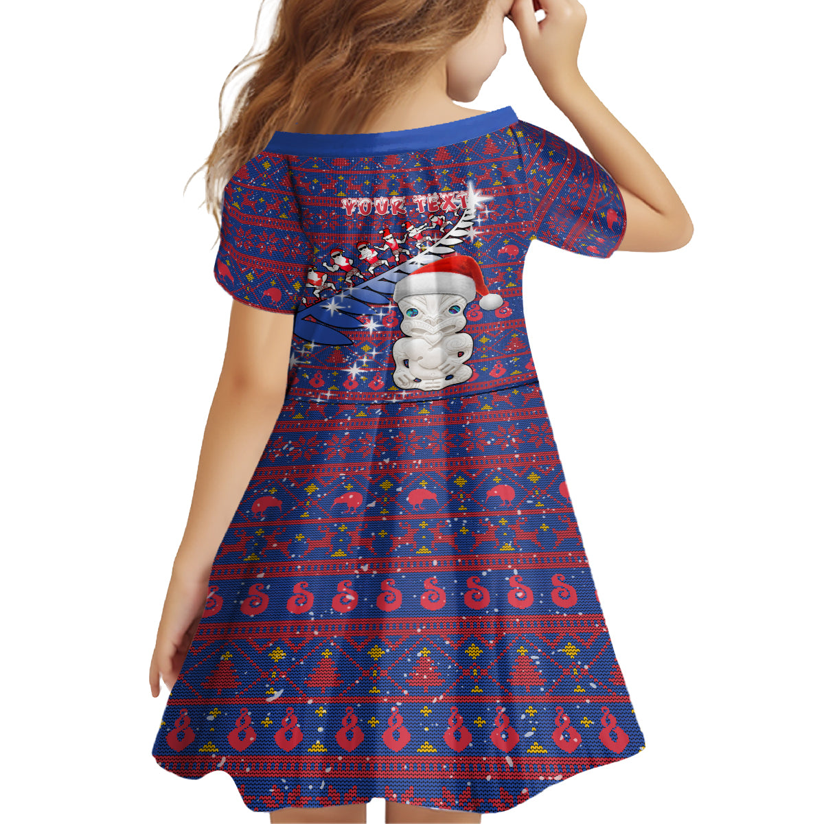 Personalized New Zealand Christmas Family Matching Off Shoulder Maxi Dress and Hawaiian Shirt Haka Fern Santa Tiki Meri Kirihimete LT05 - Polynesian Pride