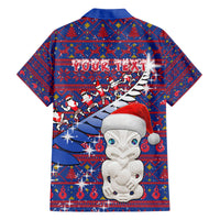 Personalized New Zealand Christmas Family Matching Tank Maxi Dress and Hawaiian Shirt Haka Fern Santa Tiki Meri Kirihimete LT05 - Polynesian Pride