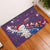New Zealand Christmas Rubber Doormat Haka Fern Santa Tiki Meri Kirihimete LT05 Blue - Polynesian Pride