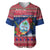 Guam Christmas Baseball Jersey Guaman Seal Poinsettia Felis Pasgua LT05 Red - Polynesian Pride