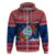 Guam Christmas Hoodie Guaman Seal Poinsettia Felis Pasgua LT05 Zip Hoodie Red - Polynesian Pride