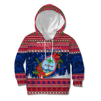 Guam Christmas Kid Hoodie Guaman Seal Poinsettia Felis Pasgua LT05 Red - Polynesian Pride