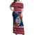 Guam Christmas Off Shoulder Maxi Dress Guaman Seal Poinsettia Felis Pasgua LT05 Women Red - Polynesian Pride