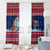 Guam Christmas Window Curtain Guaman Seal Poinsettia Felis Pasgua LT05 - Polynesian Pride