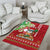 Hawaii Christmas Area Rug Funny Santa Claus Surf Mele Kalikimaka