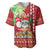 Personalised Hawaii Christmas Baseball Jersey Funny Santa Claus Surf Mele Kalikimaka